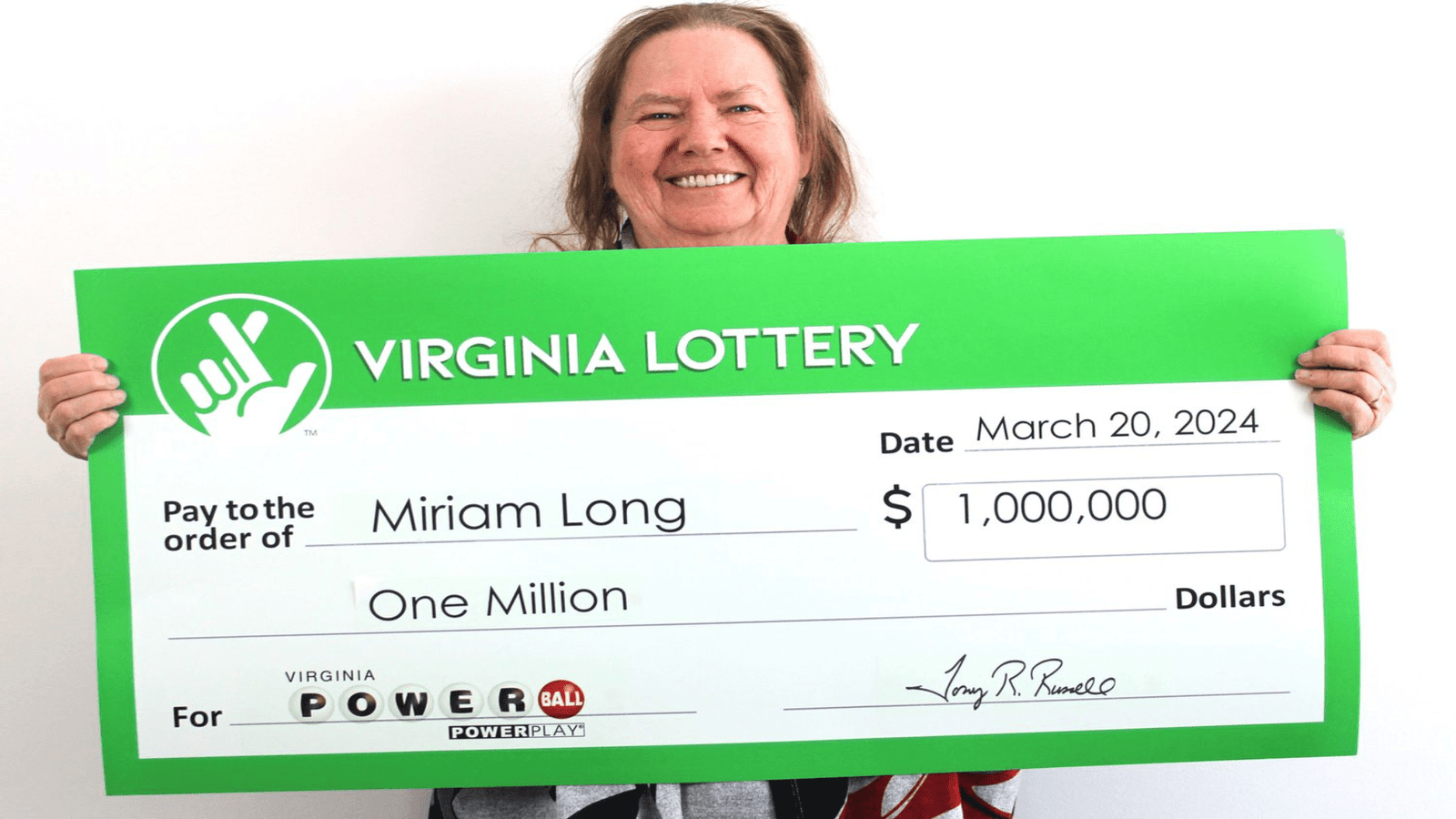 Virginia woman’s lucky mistake leads to $1 m lottery win