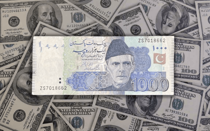 Pakistani Rupee surges over 10 paisa against USD