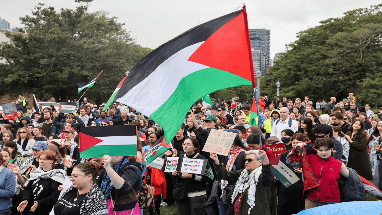 Pro-Palestinian Protests at University in Australia