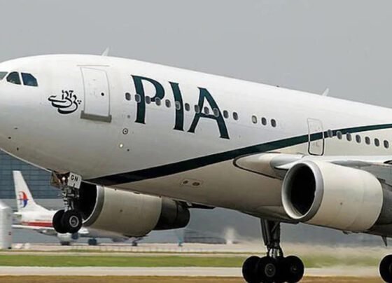 PIA plane on the tarmac