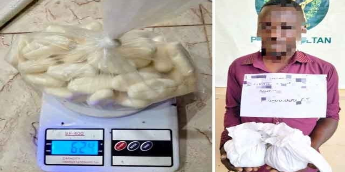 Foreign national caught at airport with 48 cocaine capsules in stomach