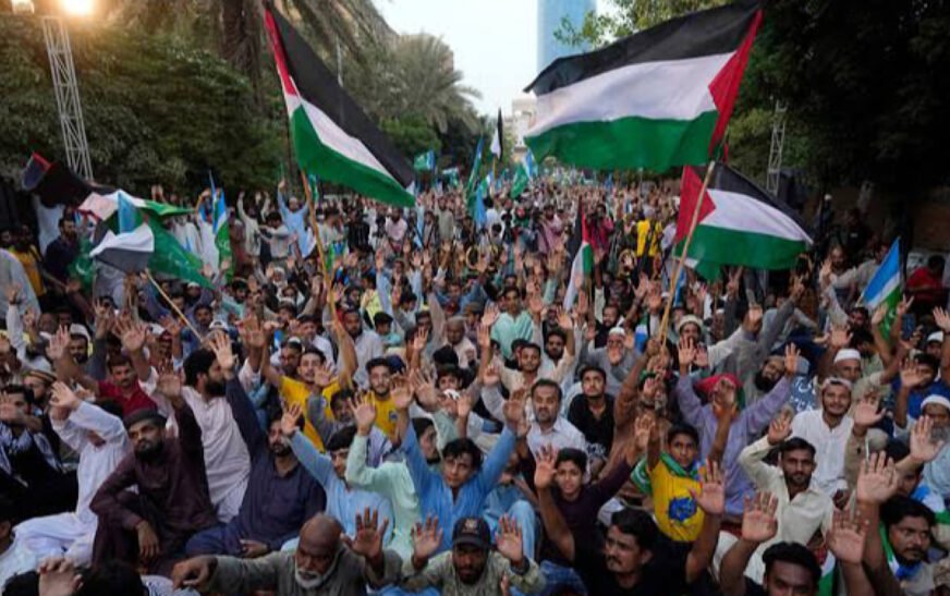 Pro Palestine protest in Pakistan