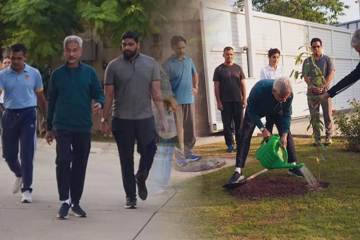 India’s S Jaishankar takes a walk, plants tree in Islamabad