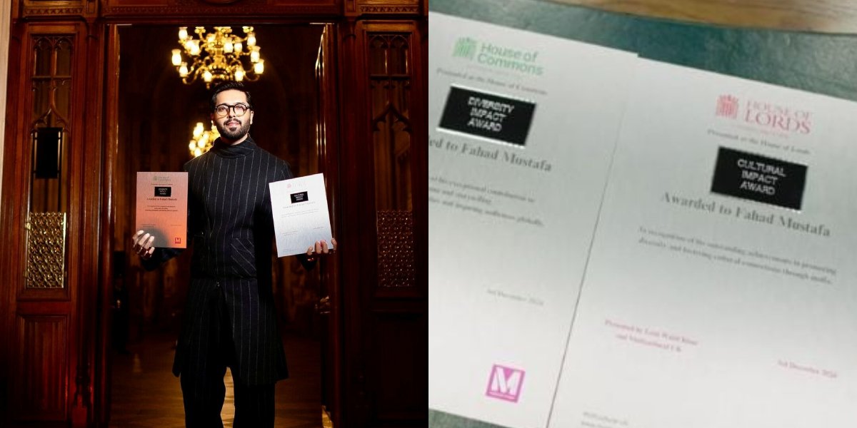 Fahad Mustafa honoured with two awards by UK Parliament