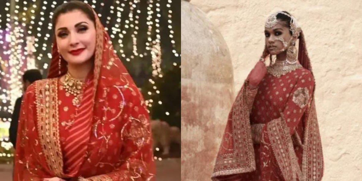 Maryam Nawaz shines in red Sabyasachi dress at nephew’s wedding