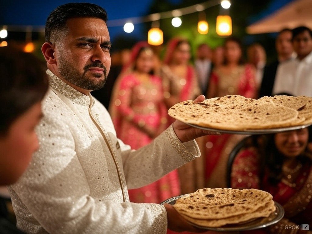 Man leaves wedding and marries someone else because ‘roti’ was served late