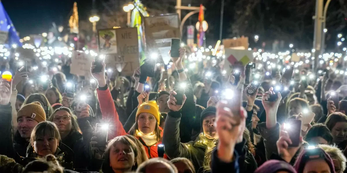 Anti-far-right protest held in Germany after Musk voices support for AfD